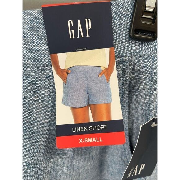 NWT GAP Linen blue chambray shorts Size XS - Picture 3 of 8